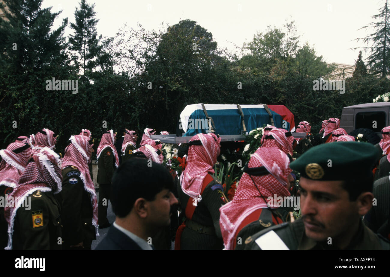 Funeral of late King Hussein in Amman Jordan February 1999 Stock Photo