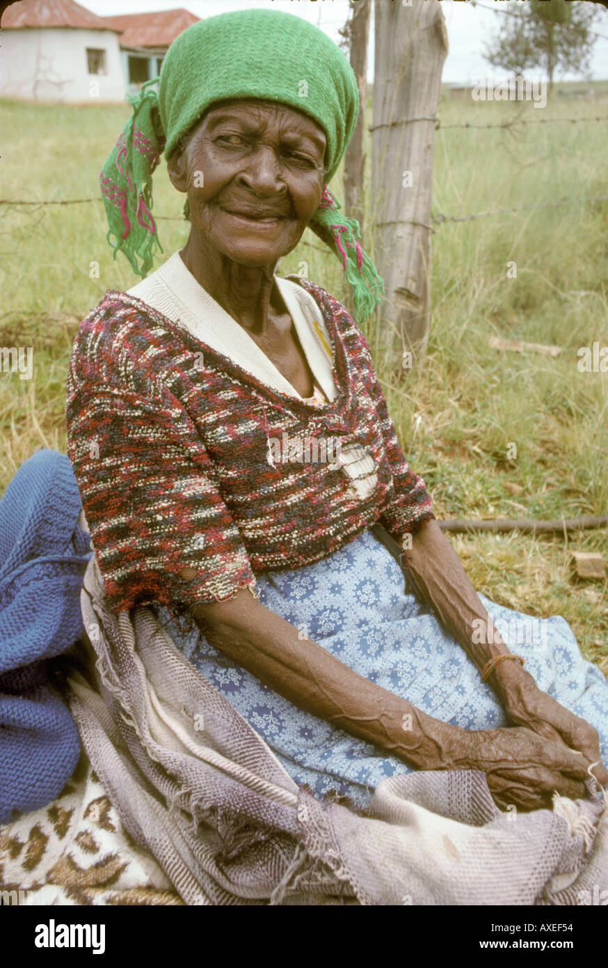 Africa South Africa Elderly woman Stock Photo Alamy