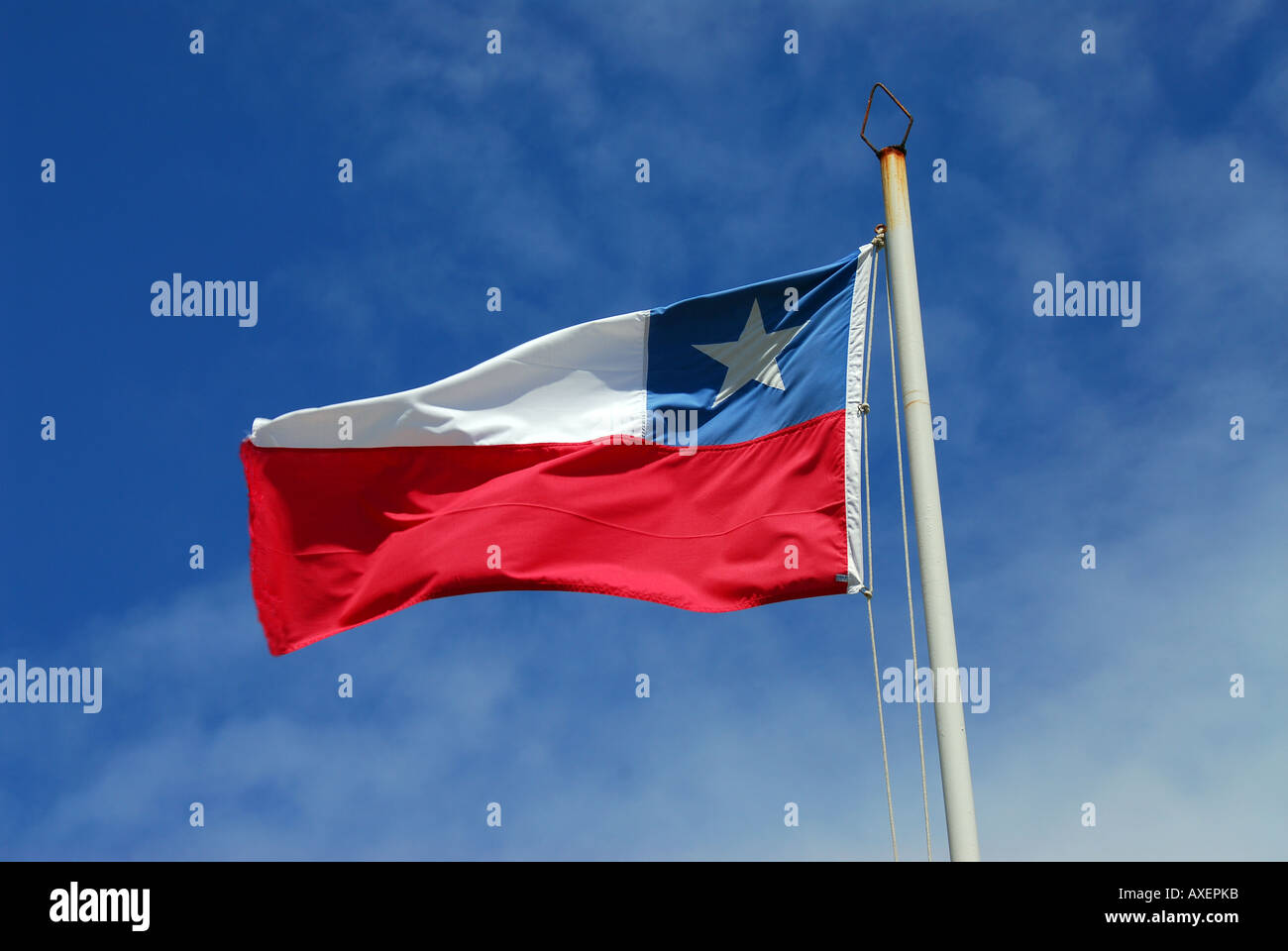Chile National Flag Stock Photo Alamy