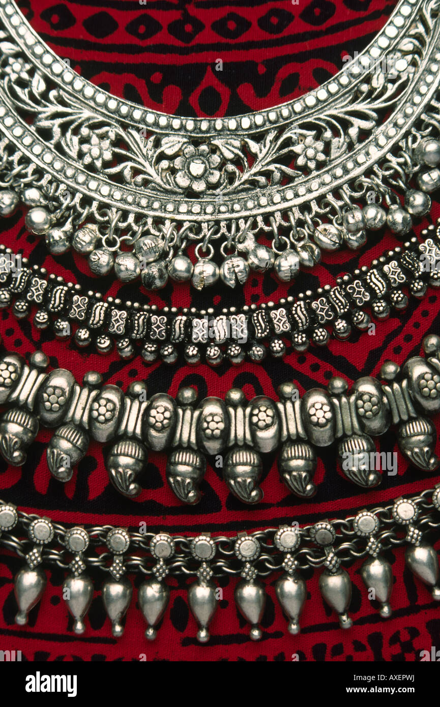 India Rajasthan crafts jewellery selection of Rajasthani silver