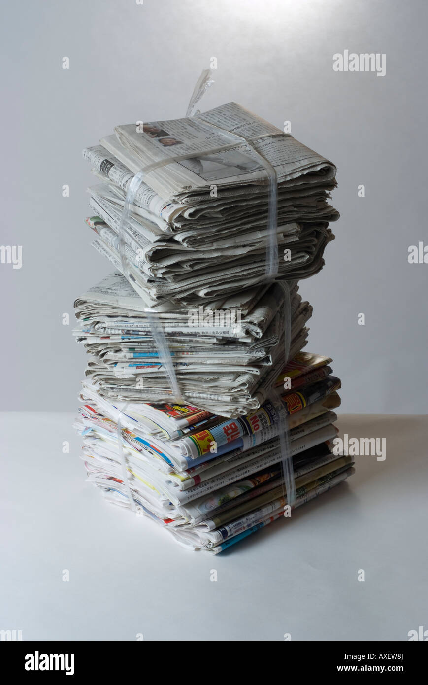 Pile of newspaper Stock Photo