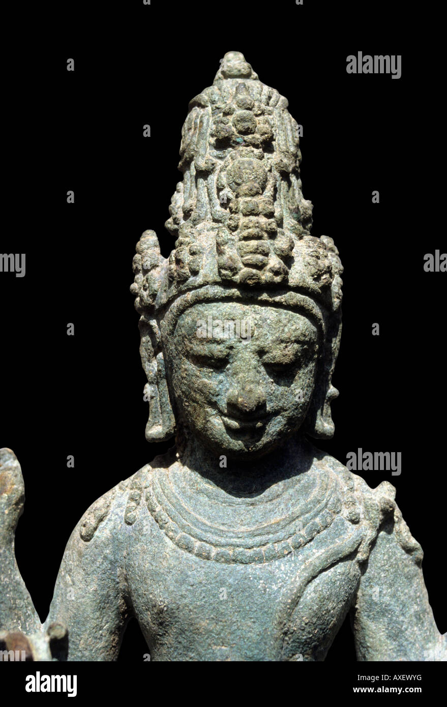 Solo surgkarta museum Java (Indonesia) Shiva head. Stock Photo