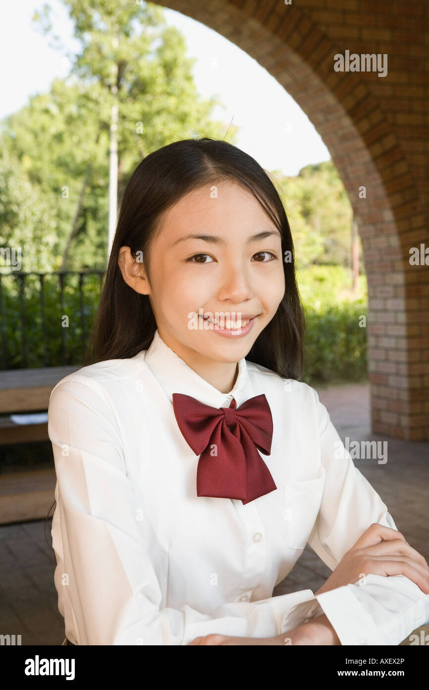 Portrait of schoolgirl Stock Photo