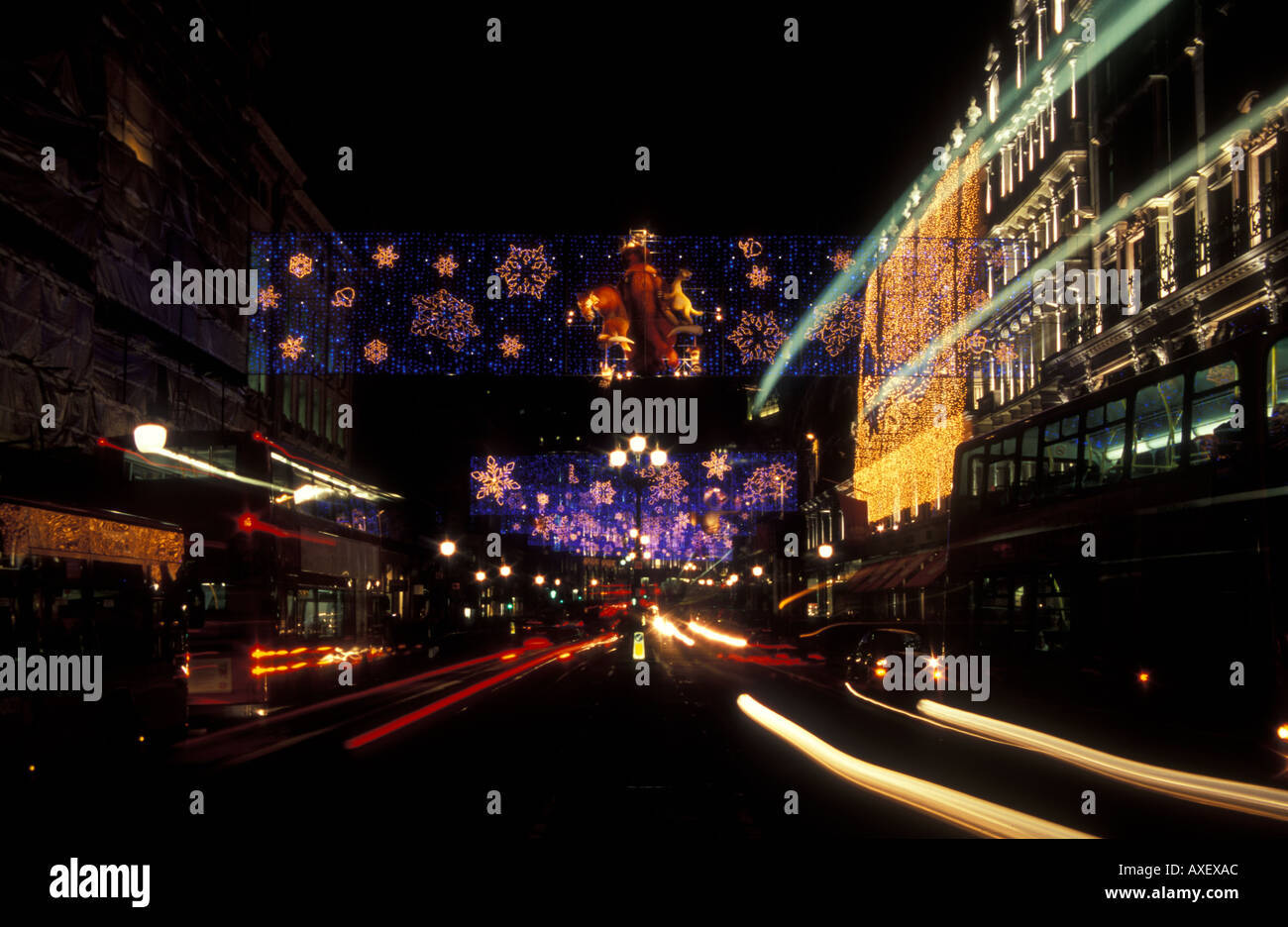 Christmas lights in London’s Regents Street Stock Photo Alamy