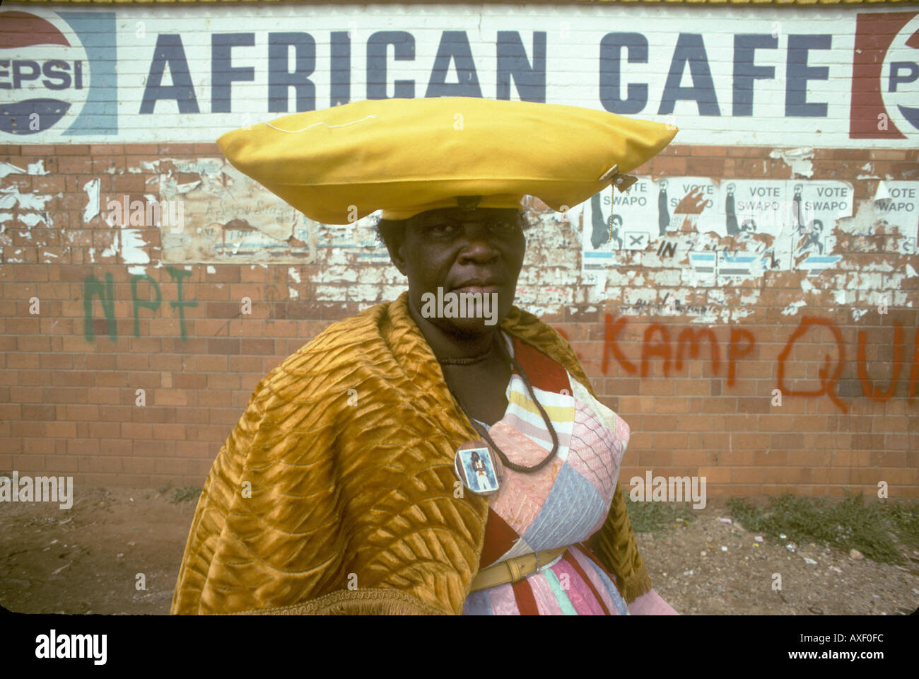 Africa Namibia Herero woman in traditional dress  Stock Photo