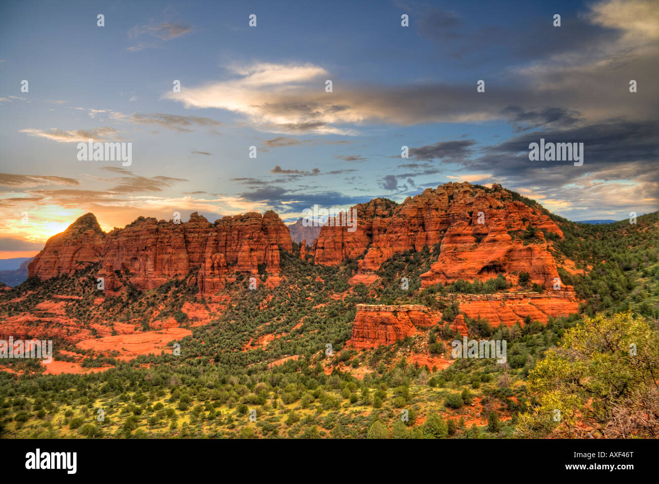 Arizona Red Rocks during sunset Stock Photo - Alamy