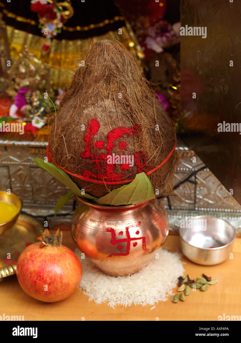 Coconut puja hi-res stock photography and images - Alamy