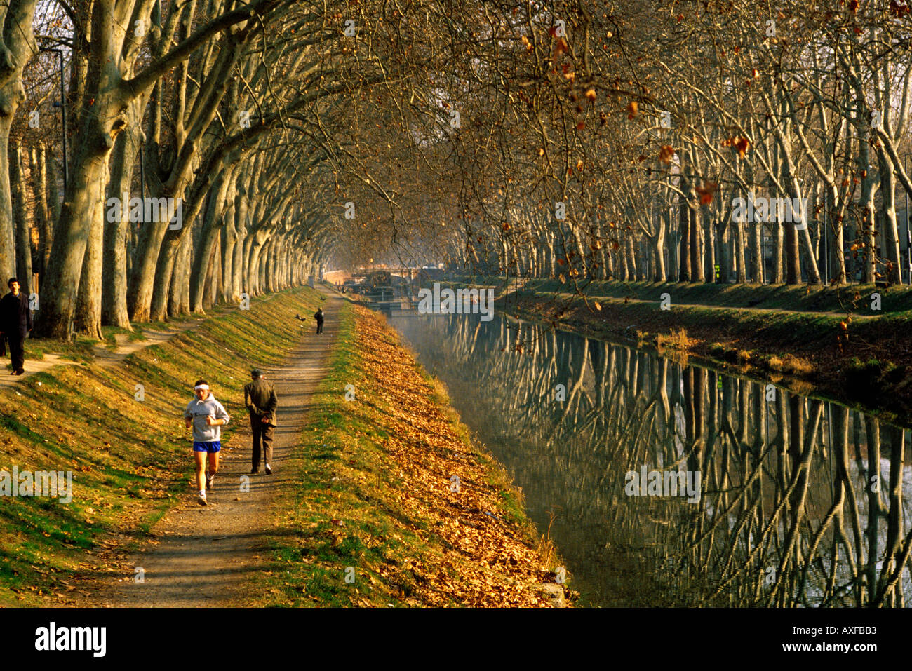 THE CANAL DU MIDI IN TOULOUSE FRANCE Stock Photo