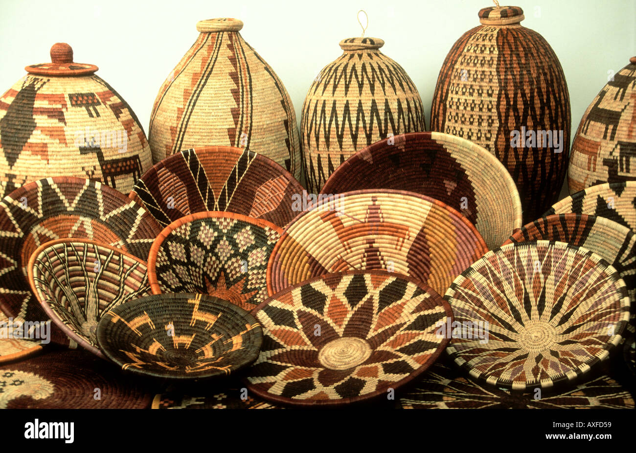 Assorted Baskets Stock Photo Alamy