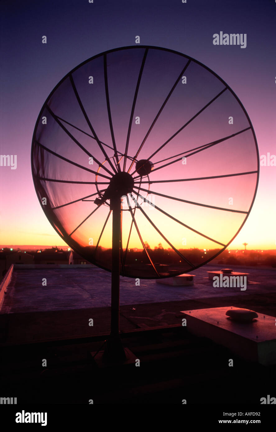 Dish at Sunset Stock Photo