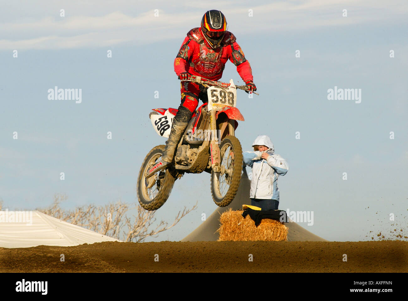 Motorcycle dirt bikes in Day in the Dirt Race, California Stock Photo