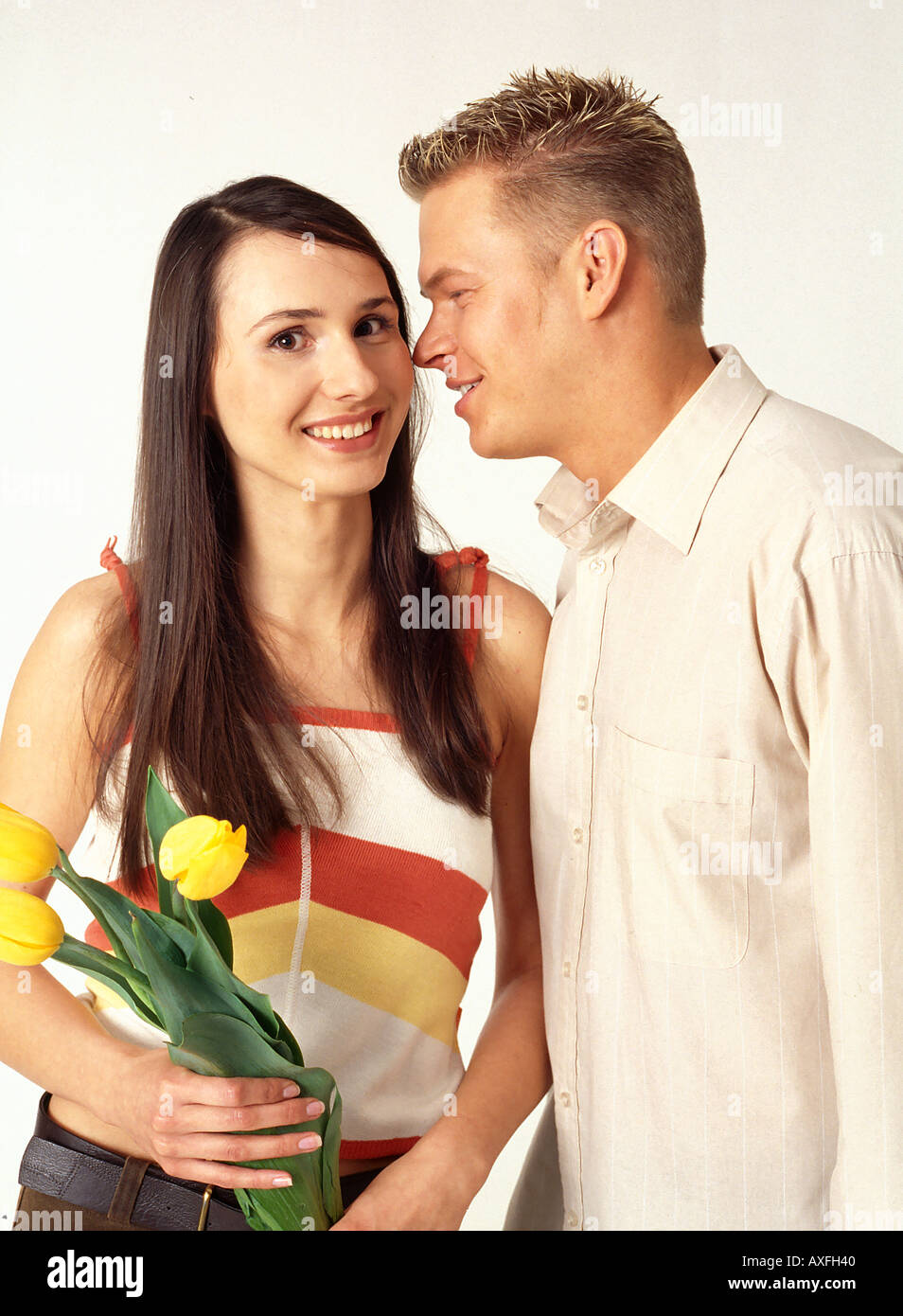 indoors flat room studio couple woman young girl man boy 20 25