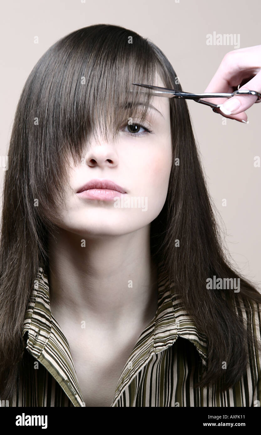 Indoor Studio Close Up Woman Girl 20 25 Young Brunette Hand Hold