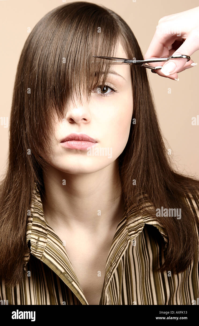 Indoor Studio Close Up Woman Girl 20 25 Young Brunette Hand Hold