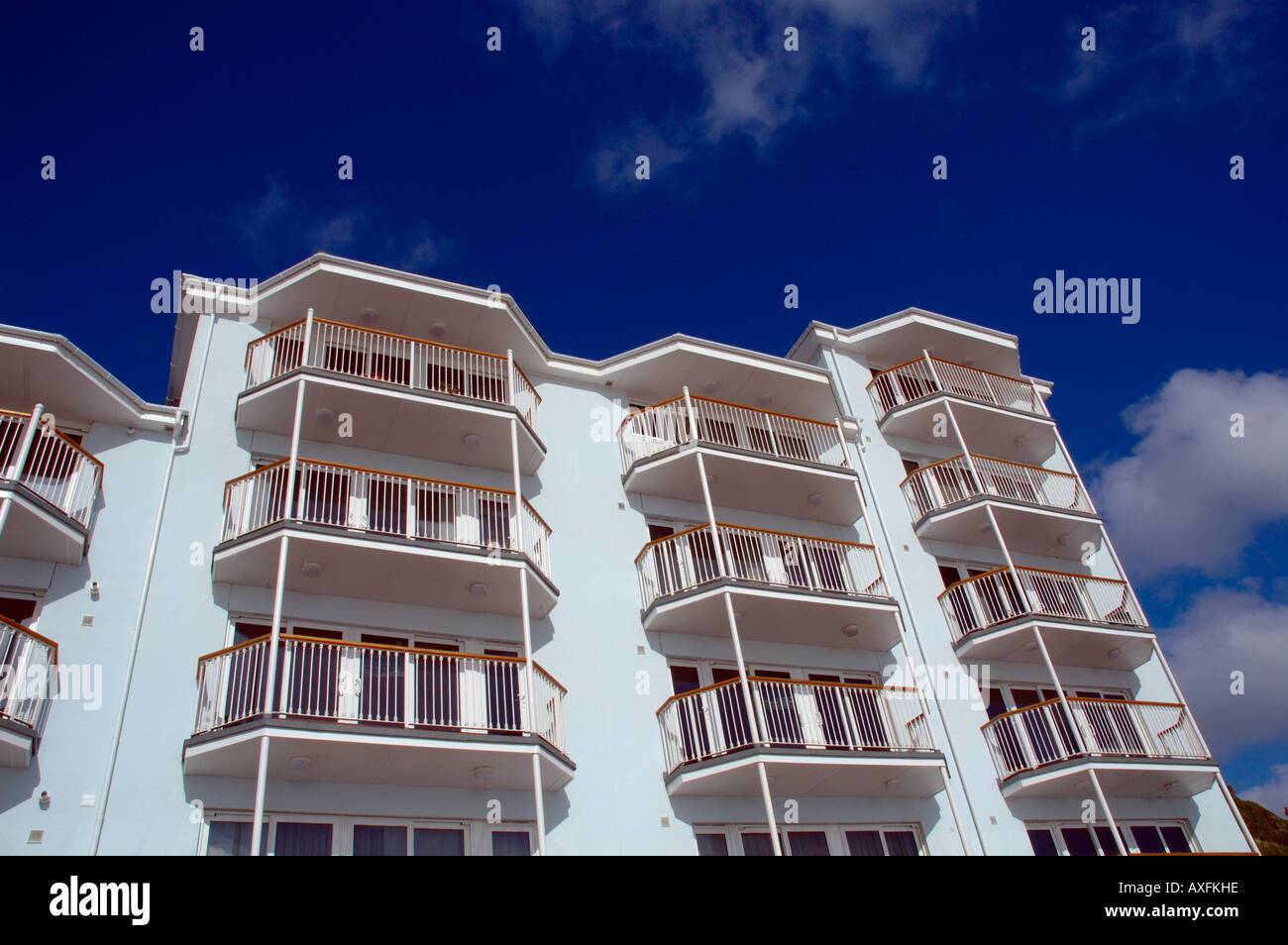 new flats sympathetic building, Ventnor Seafront, Ventnor, Isle of Wight, England, UK, GB Stock