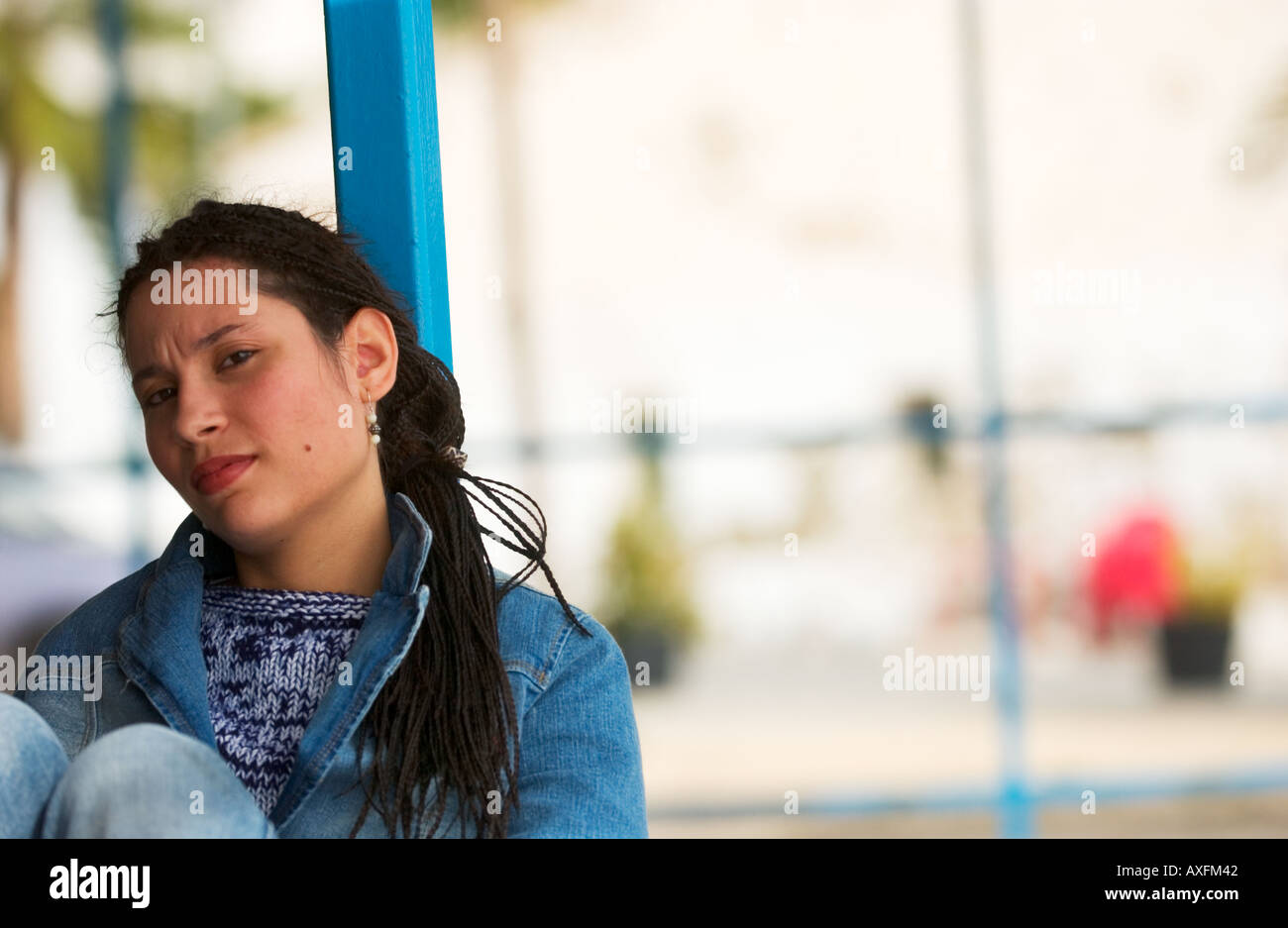 Young woman braids moody hi-res stock photography and images - Alamy