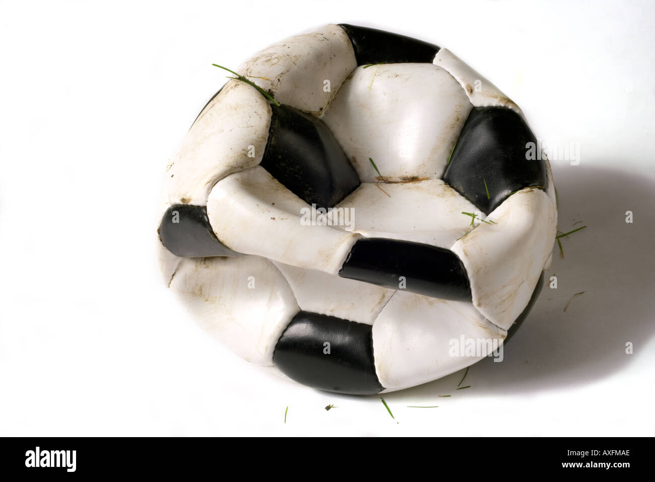 Flat football Stock Photo