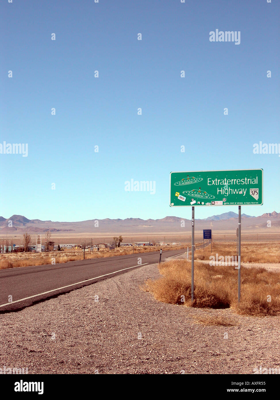 Rachel, Nevada, on the Extraterrestrial Highway near Area 51 Stock Photo