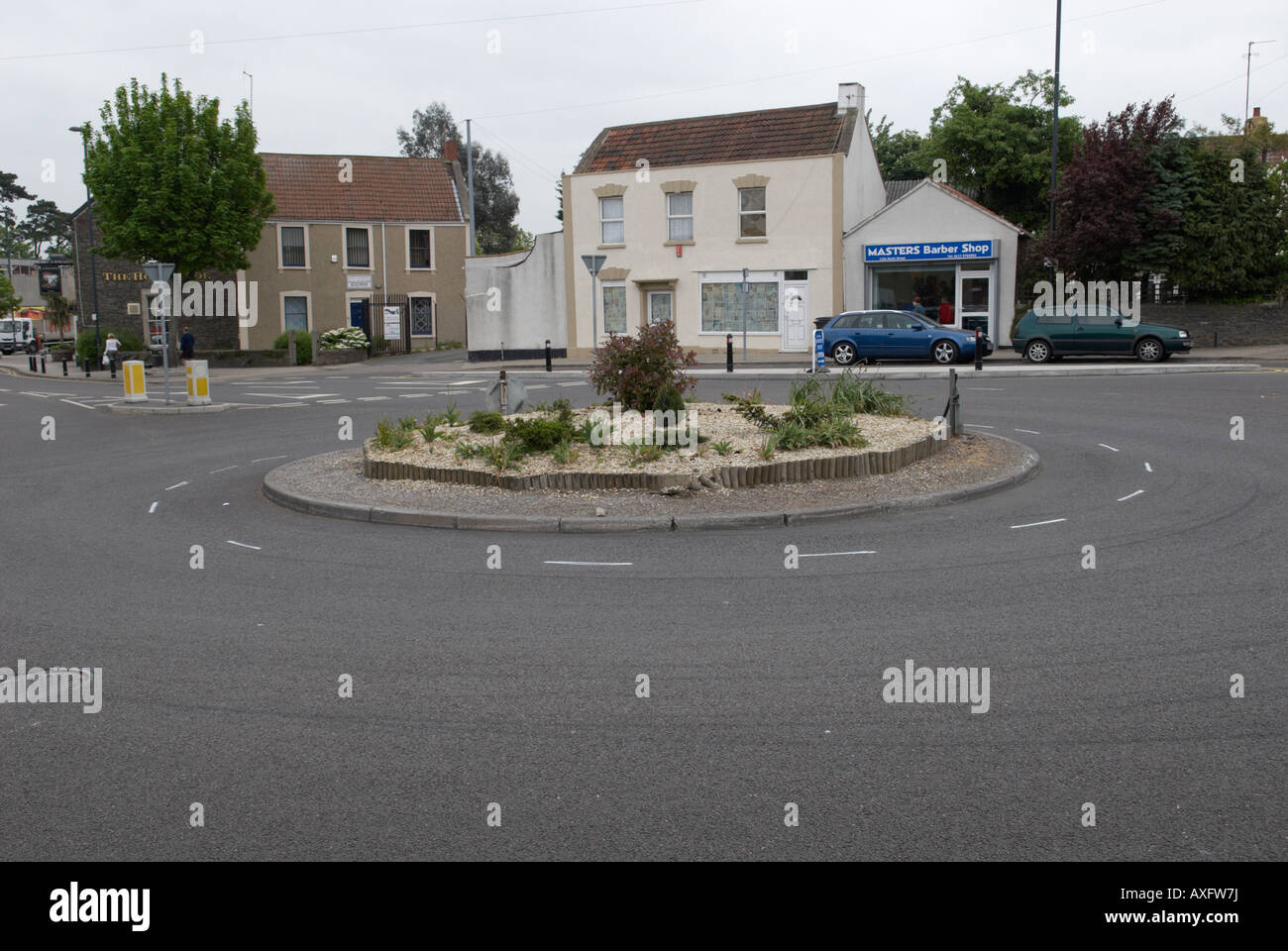 Roundabout in Downend Bristol Stock Photo