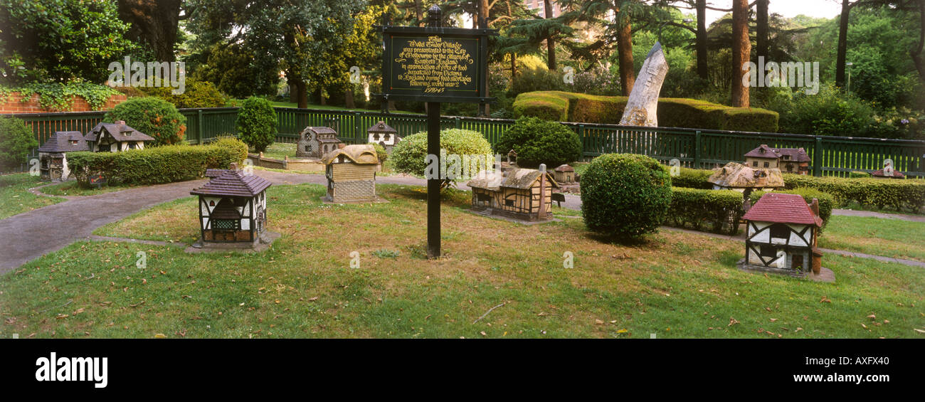 Model Tudor village  Fitzroy Gardens, Melbourne, Australia Stock Photo