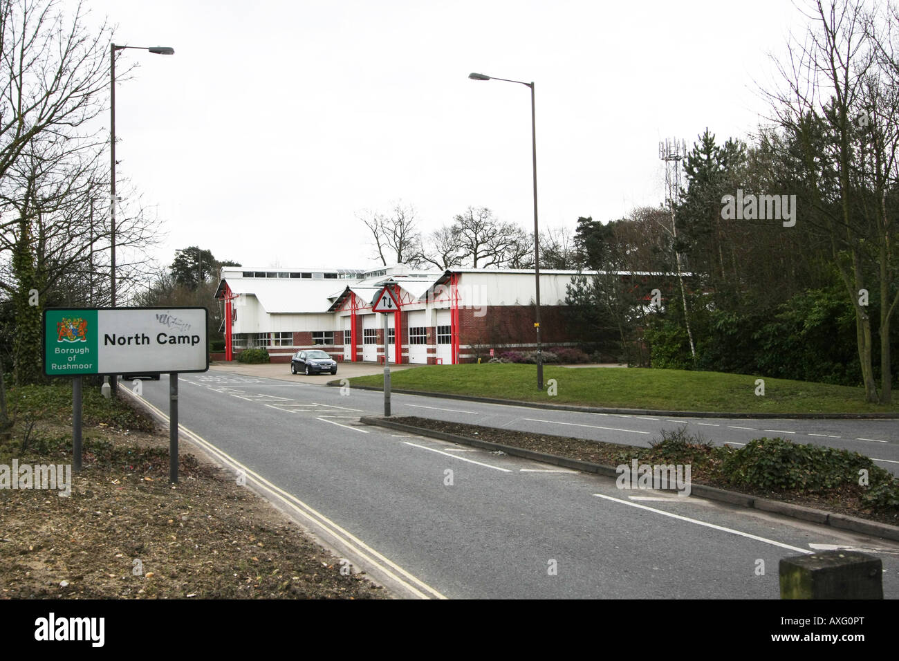 Rushmoor Fire Station Lynchford Road North Camp Farnborough Stock Photo