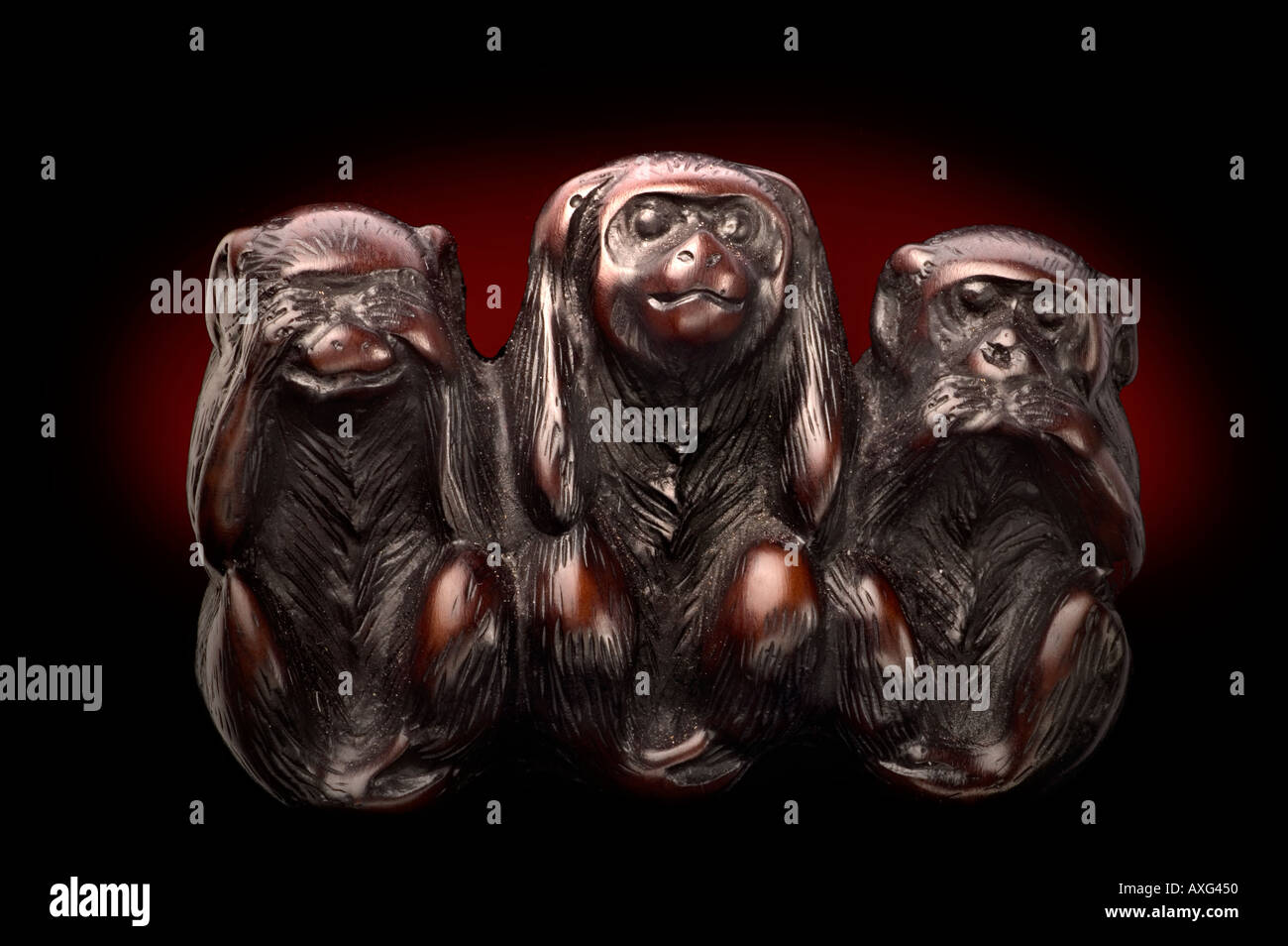 Three Wise Monkeys Hear No Evil See No Evil Speak No Evil Stock Photo Alamy