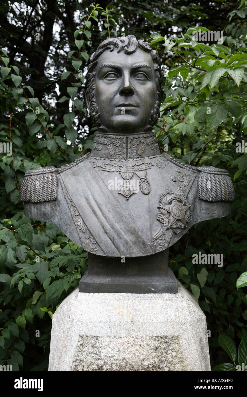 Bust of Bernardo O'Higgins, Merrion Square, Dublin Stock Photo