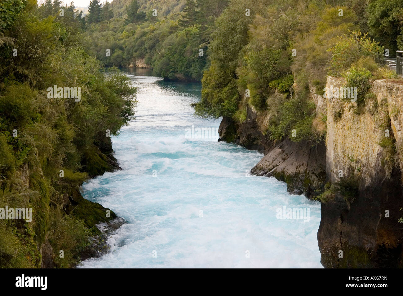 The Waikato River Huka Falls New Zealand Stock Photo Alamy