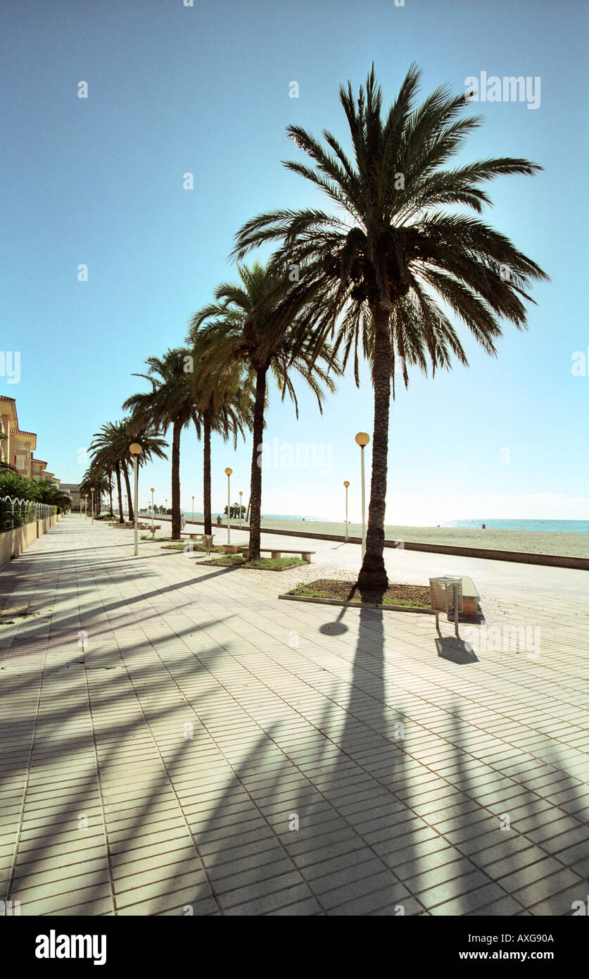 Promenade Calafell Costa Dorada Spain Stock Photo
