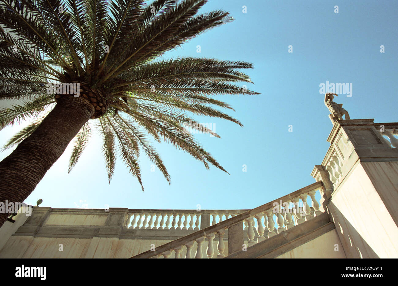 Mediterranean Garden Costa Dorada Spain Stock Photo