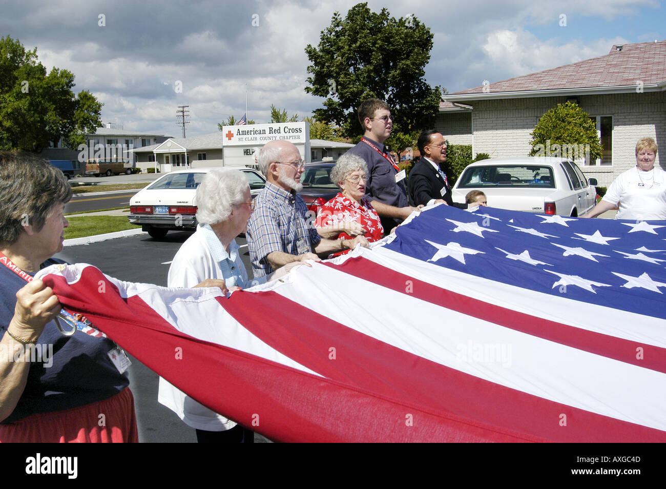 Local Red Cross The local Red Cross chapter staff and friends observe 9 11 tragedy Port ...