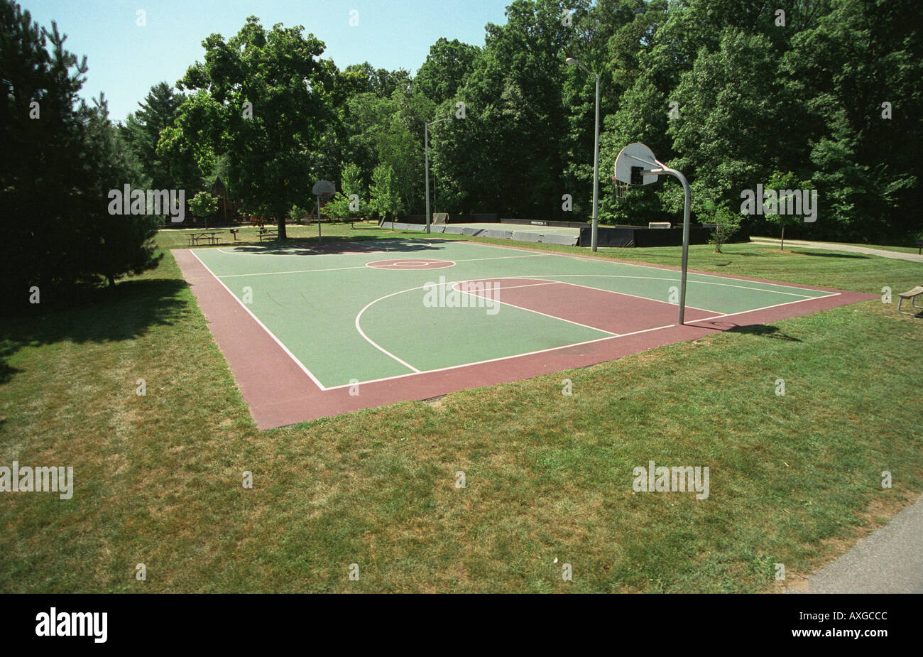 Empty public basketball court Stock Photo Alamy