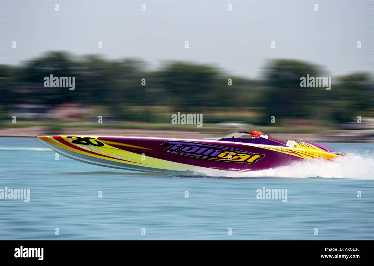 Off shore high speed boat races take place on the St Clair River at