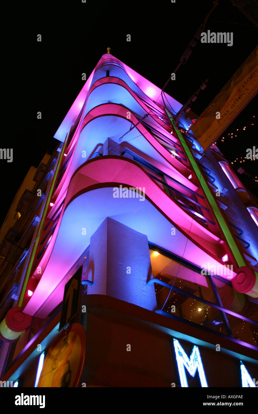 Night lights in Lan Kwai Fong Stock Photo Alamy