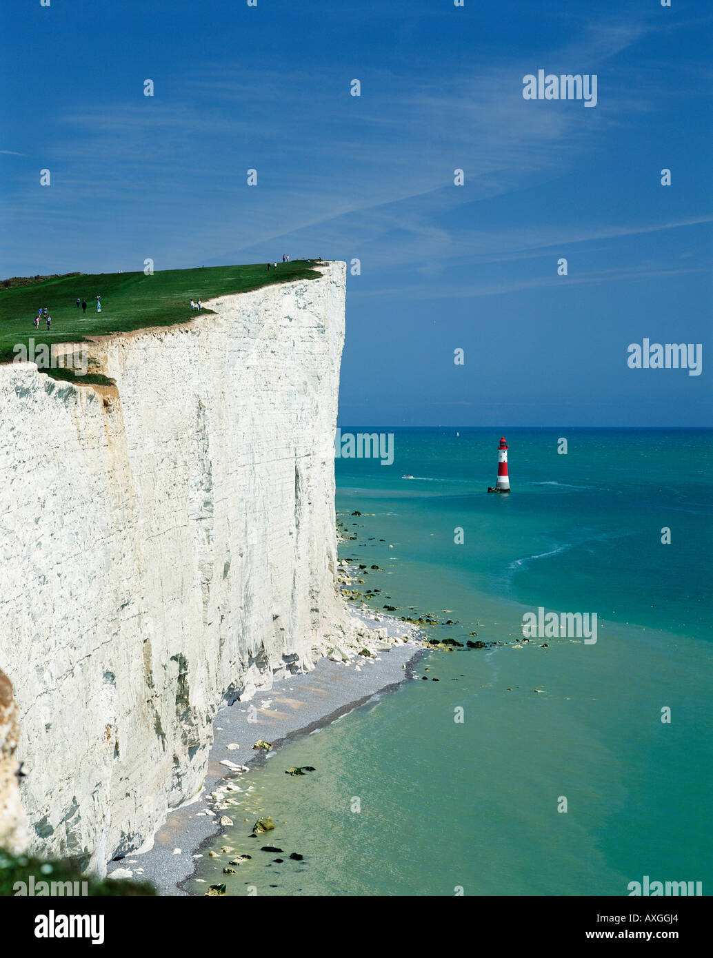 The white chalk cliffs of Beachy Head part of the Seven Sisters