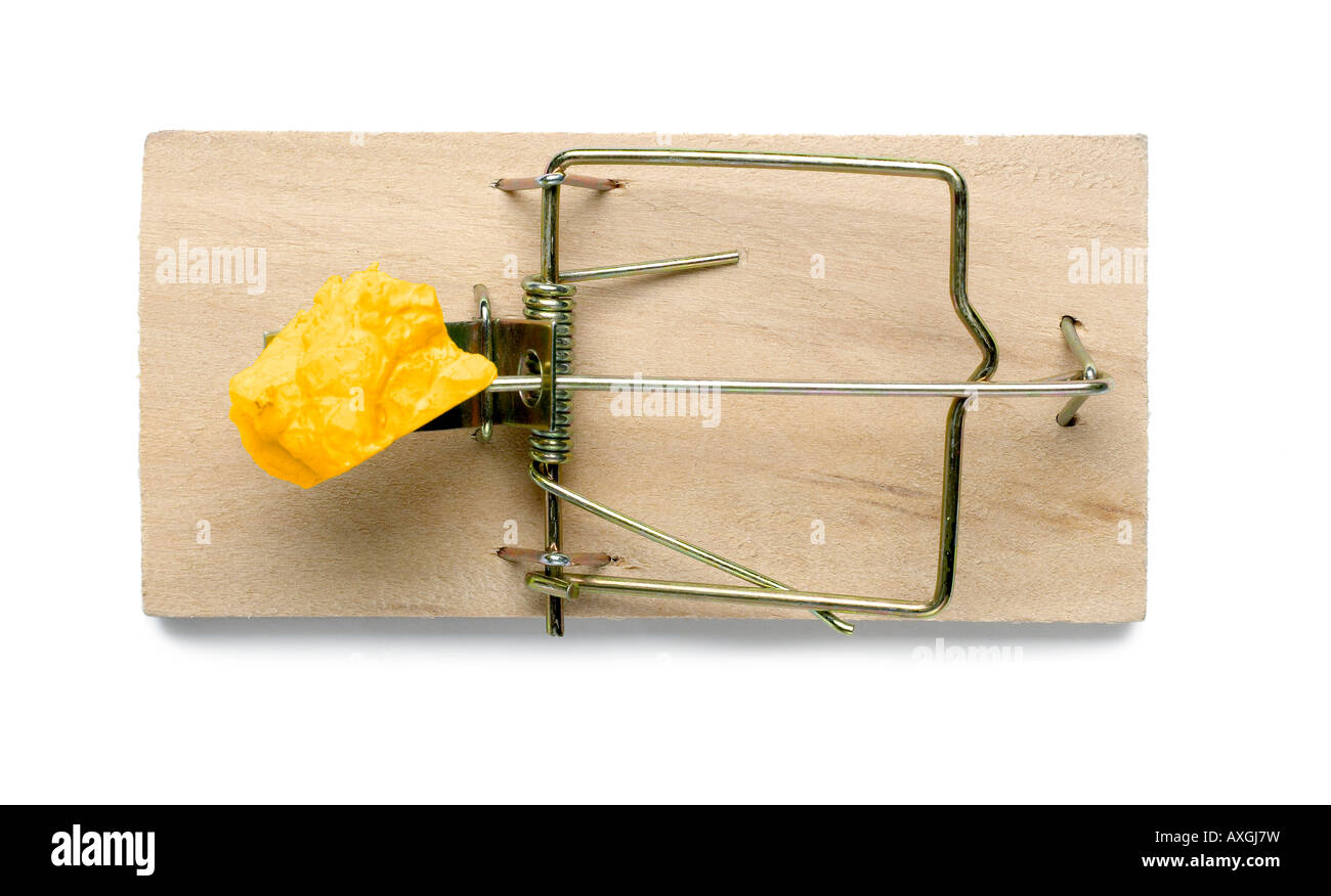 Mousetrap elevated view Stock Photo