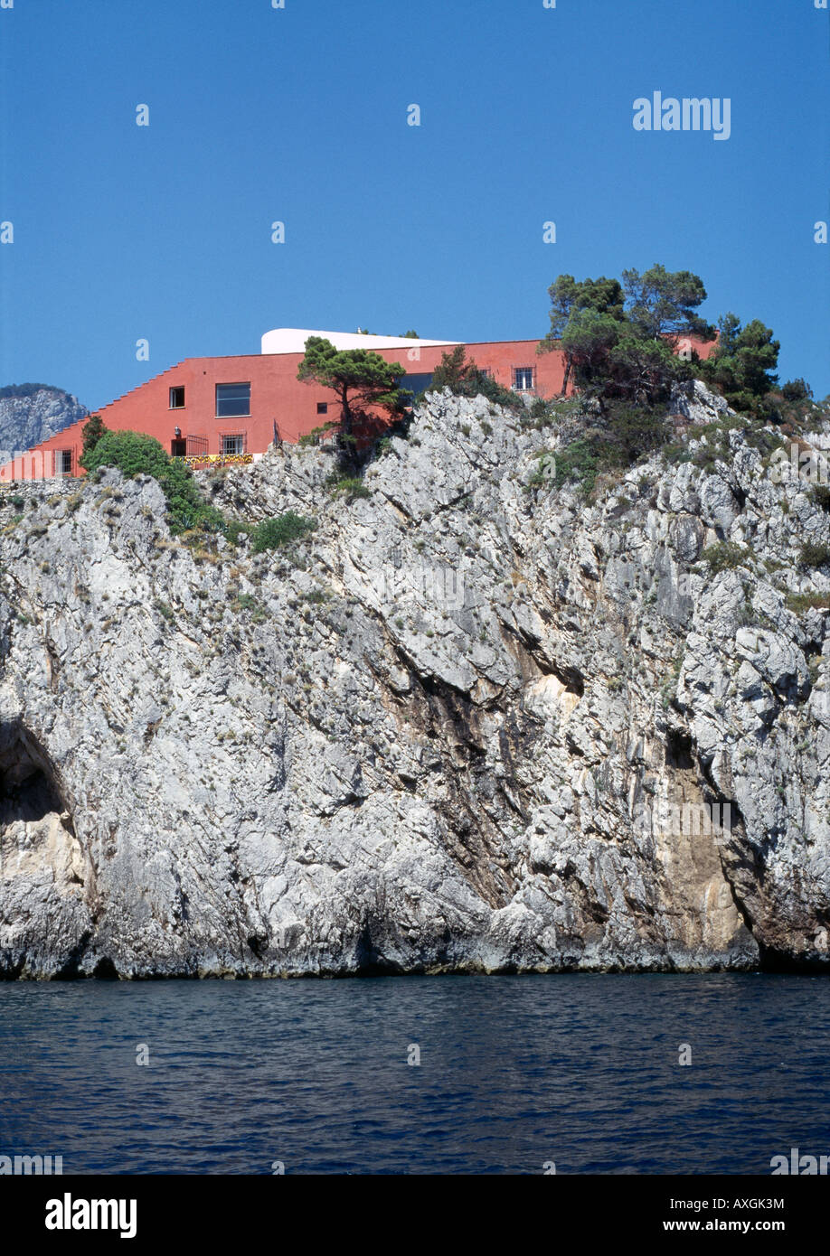 Casa Malaparte, Capri, Italy. Architect: Adalberto Libera Stock Photo