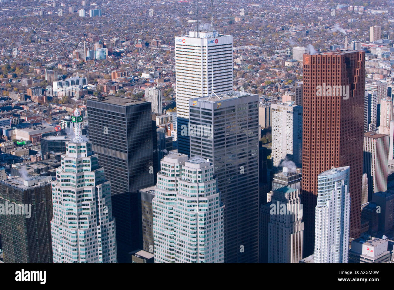 Overview of Financial District, Toronto, Ontario, Canada Stock Photo