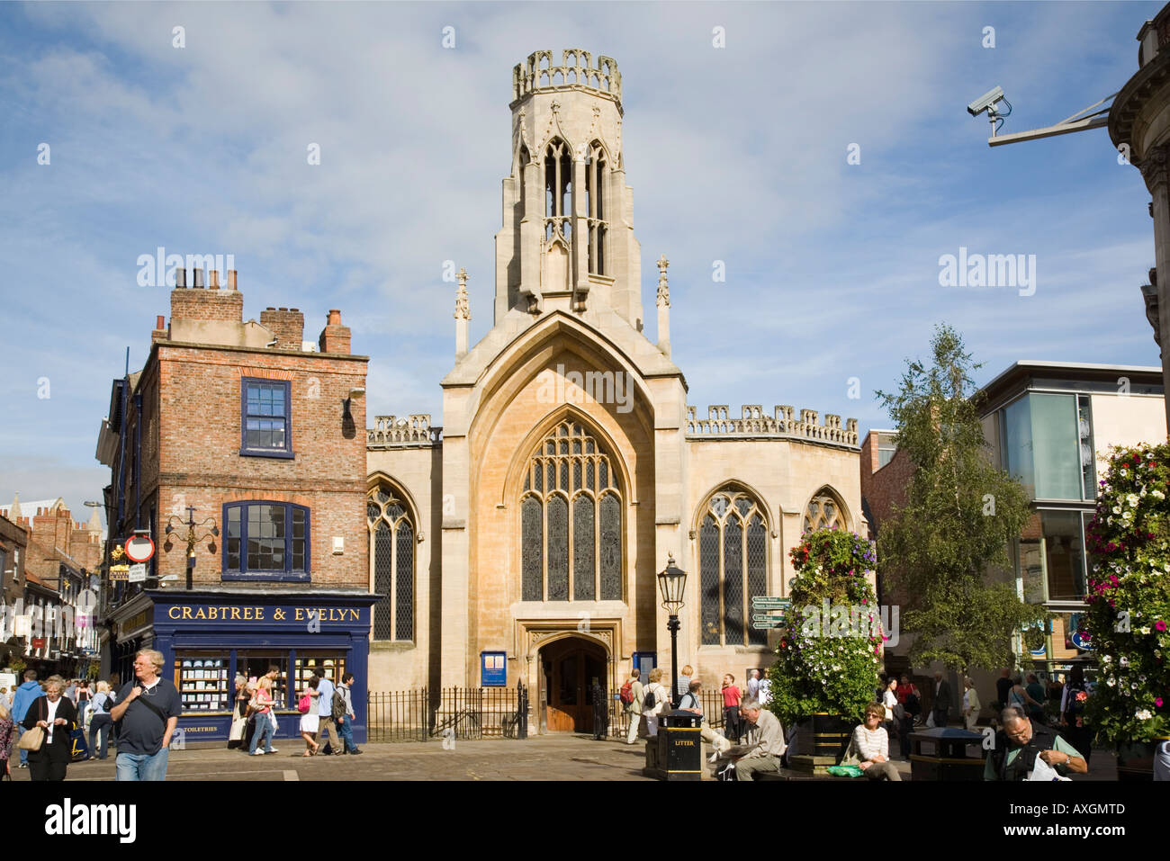 St Helen's Square and Saint Helen's Church busy with people overlooked