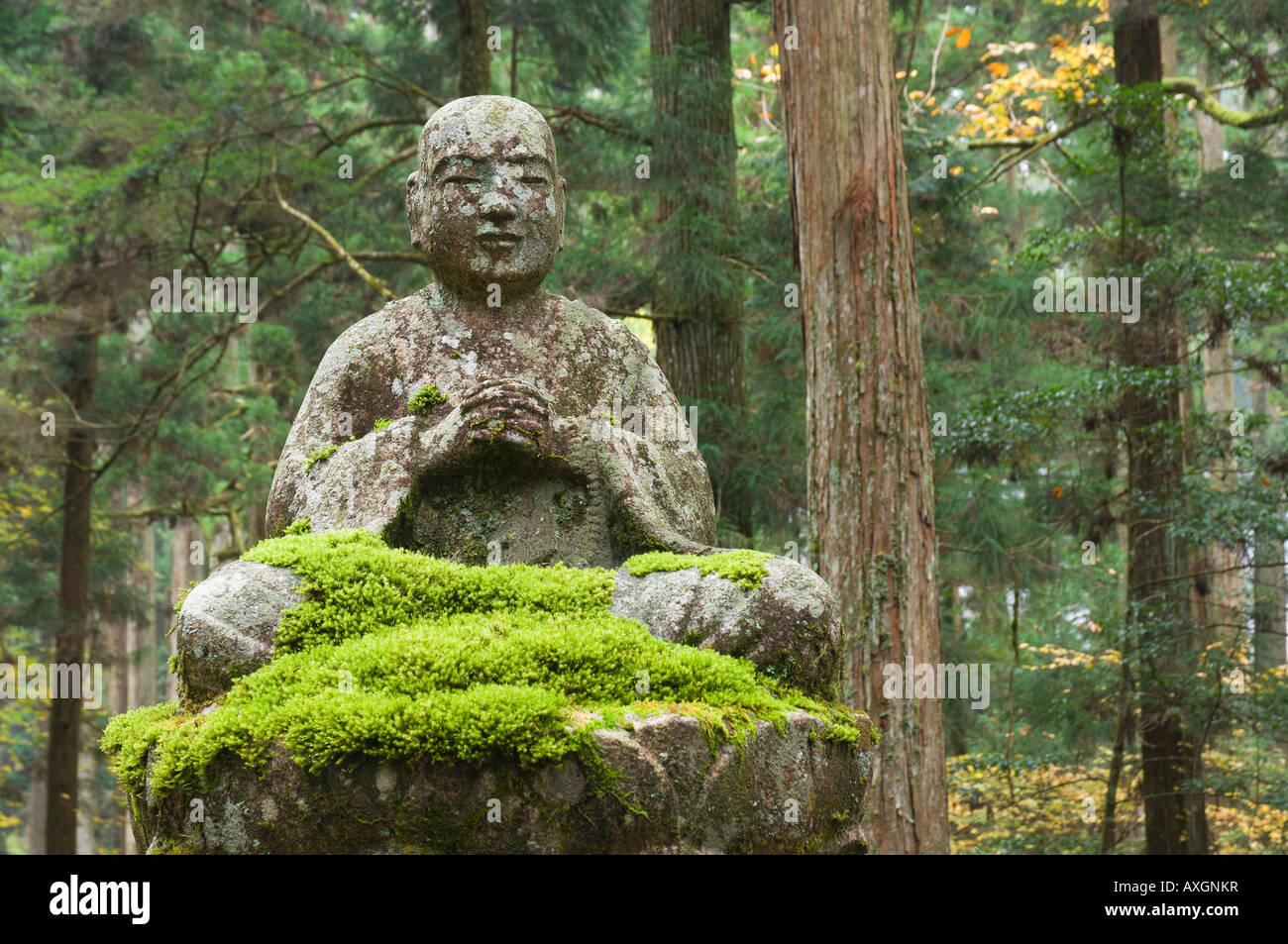 Statue by Forest, Kansai, Honsu, Japan Stock Photo Alamy