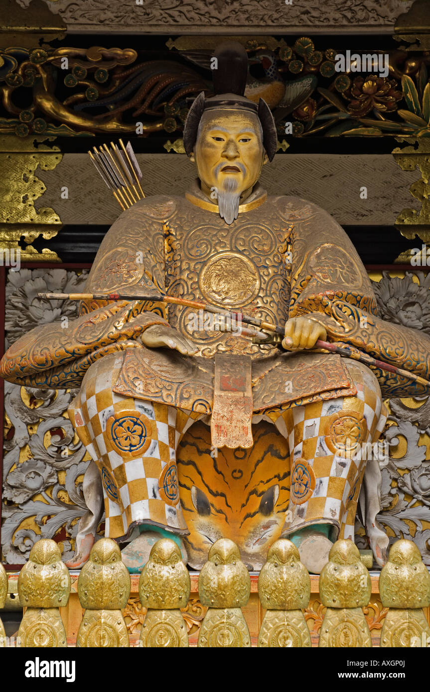 Guardian Statue at Yomei-mon, Toshogu Shrine, Nikko, Japan Stock Photo ...