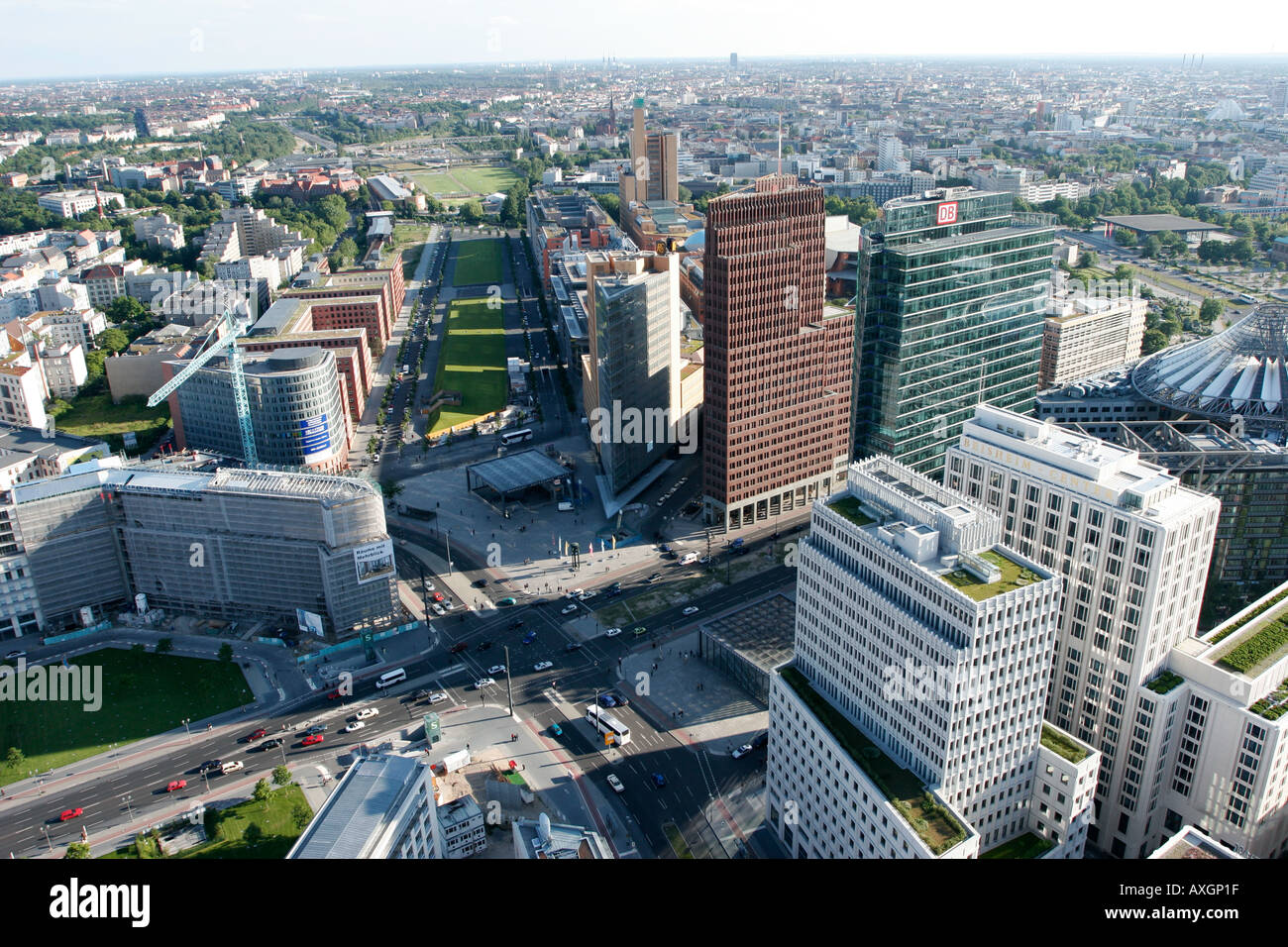 Aerial view of Potsdamer Platz in Berlin Germany Stock Photo - Alamy