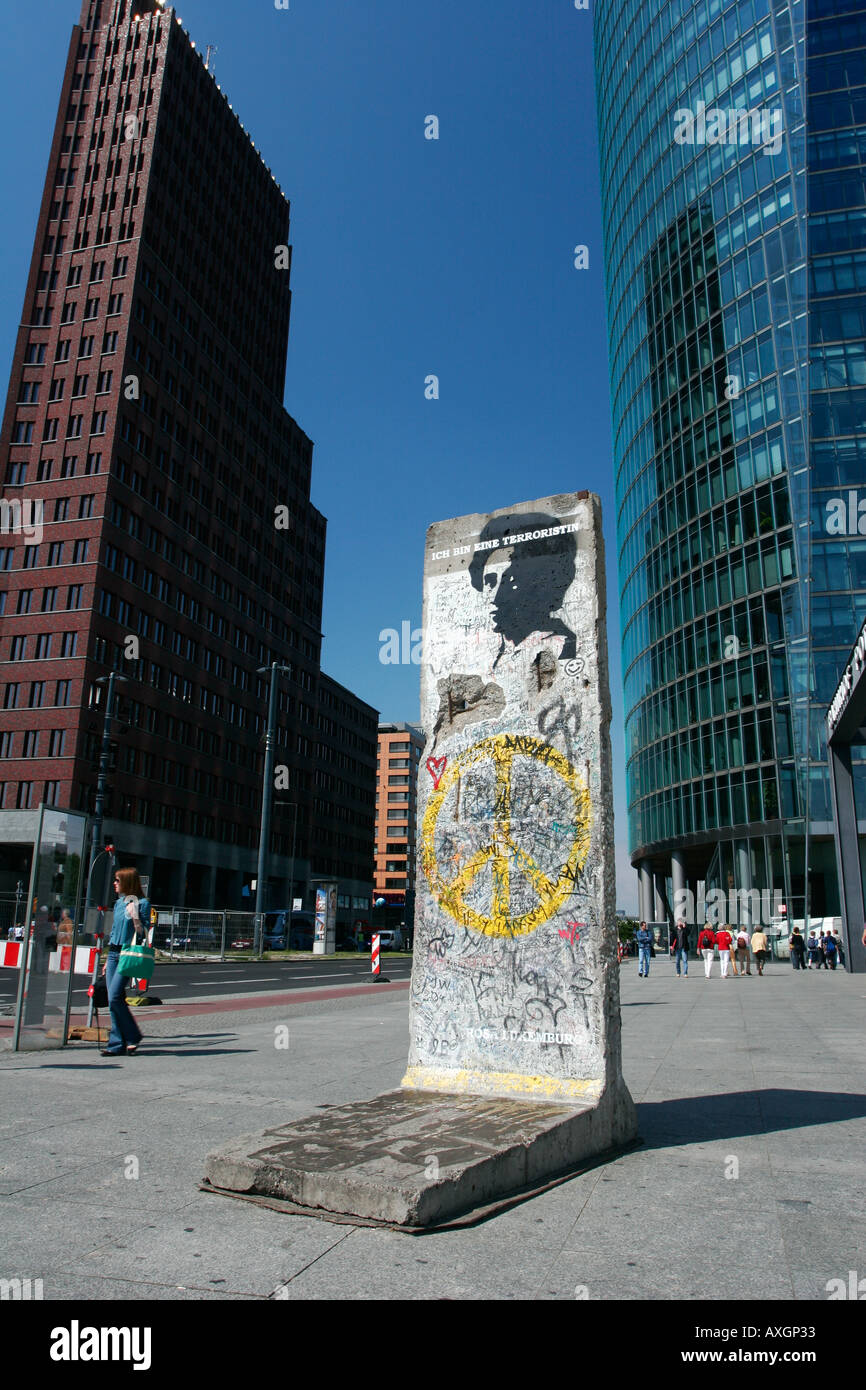 Section Of The Old Wall At Potsdamer Platz In Berlin Germany Stock Photo Alamy