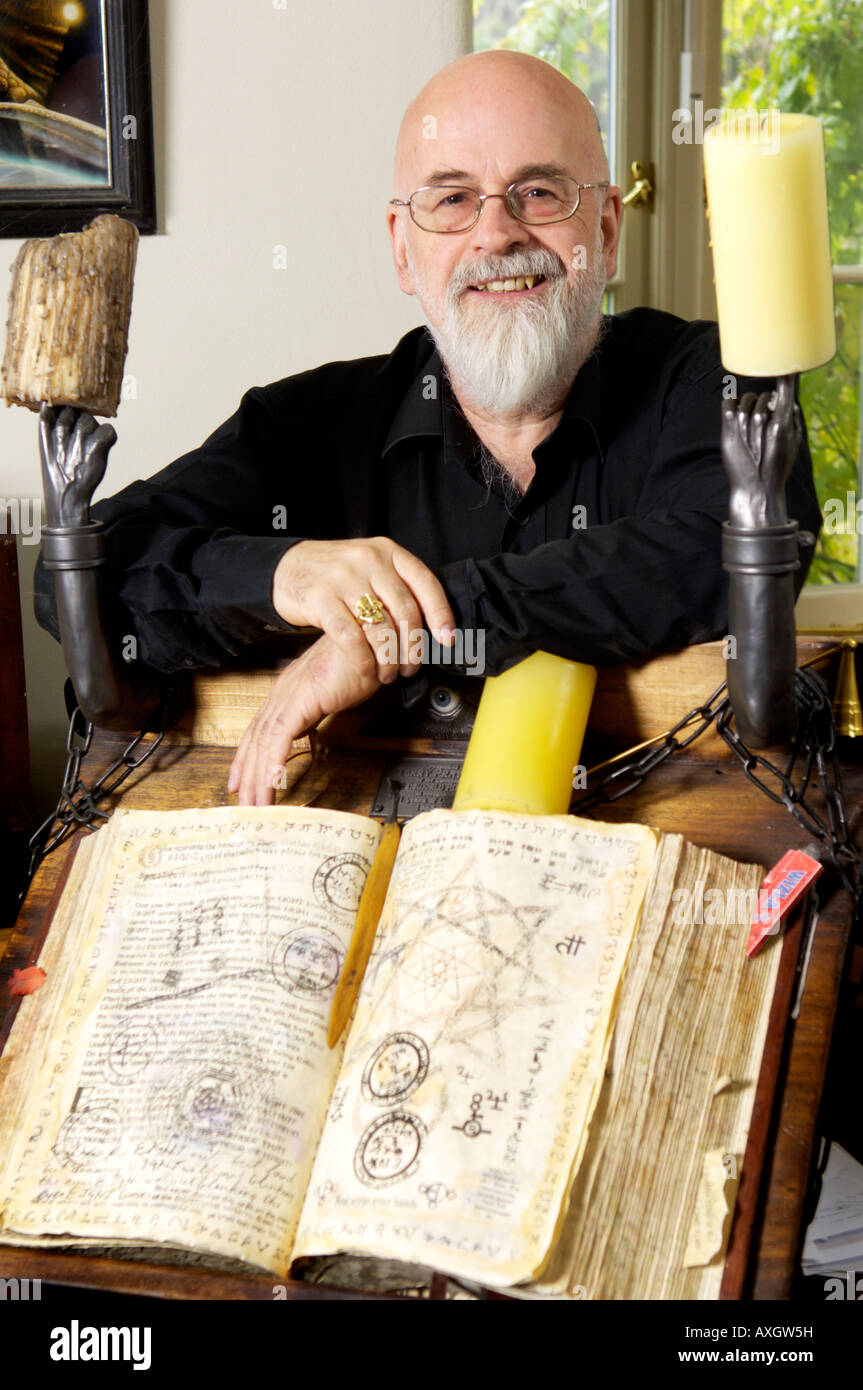 Terry Pratchett (b1948),OBE book author novelist pictured at his home in  Salisbury, Wiltshire Stock Photo - Alamy