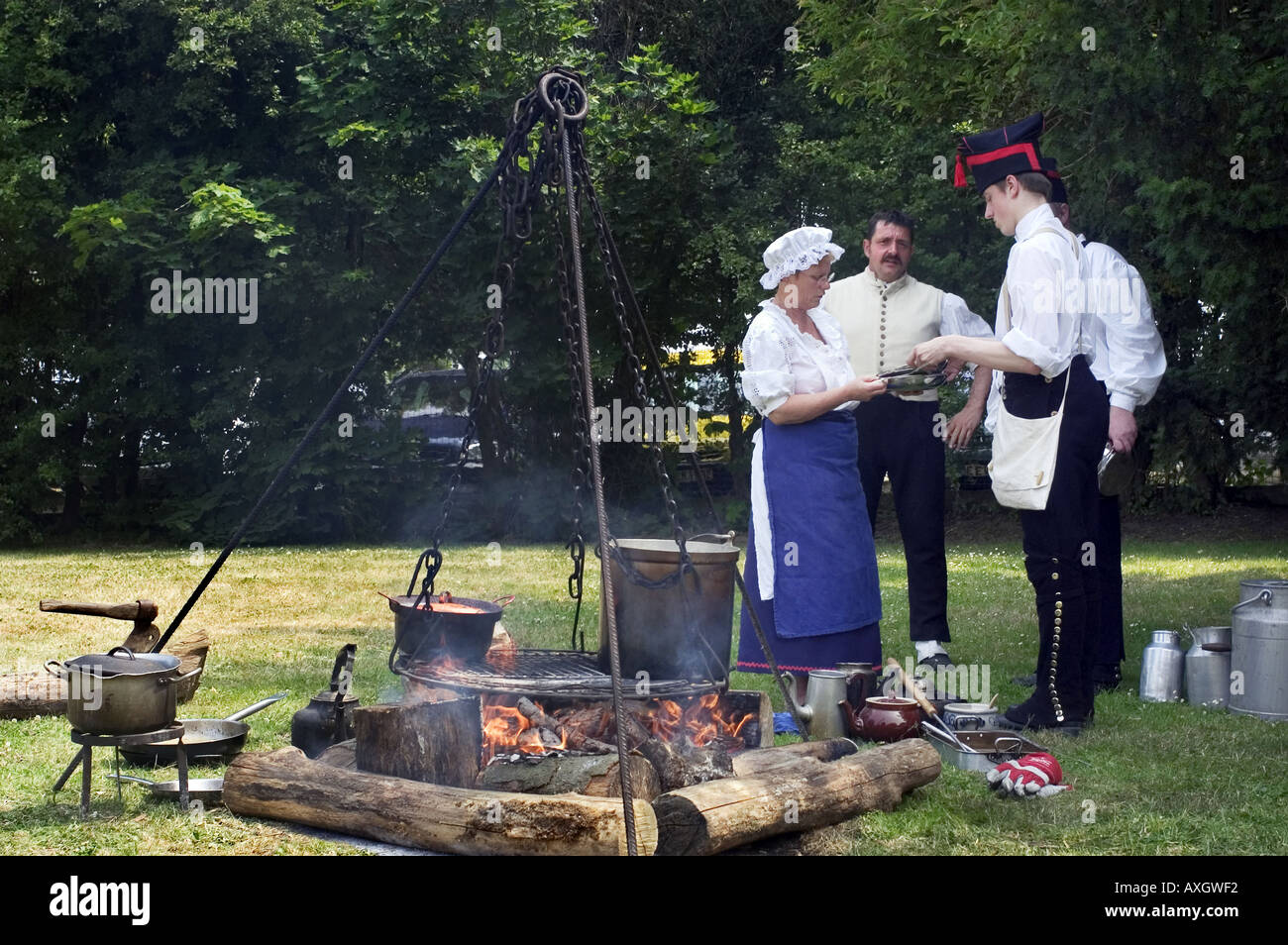 historical reconstruction of ancient army encampment Stock Photo - Alamy