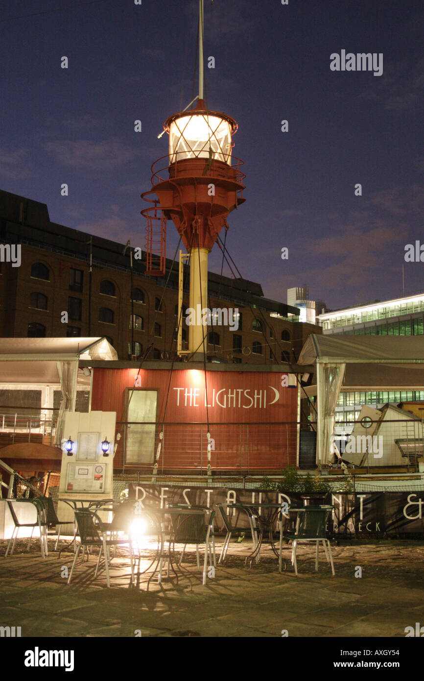 The Lightship Restaurant, St Katharine's Dock, London Stock Photo