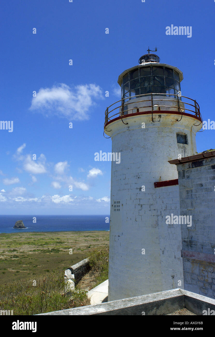 lighthouse at flat island Stock Photo Alamy