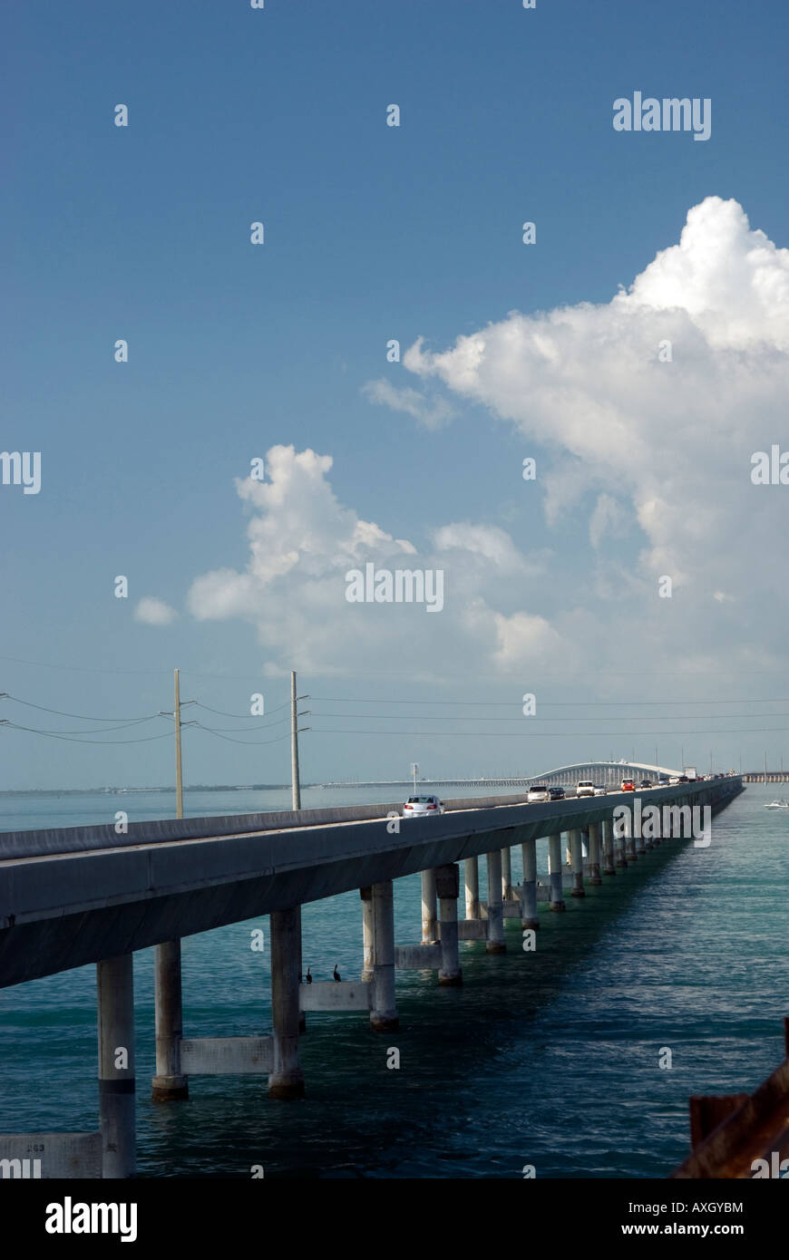 seven mile bridge florida keys between gulf of mexico and florida strait us route 1 the overseas highway Stock Photo