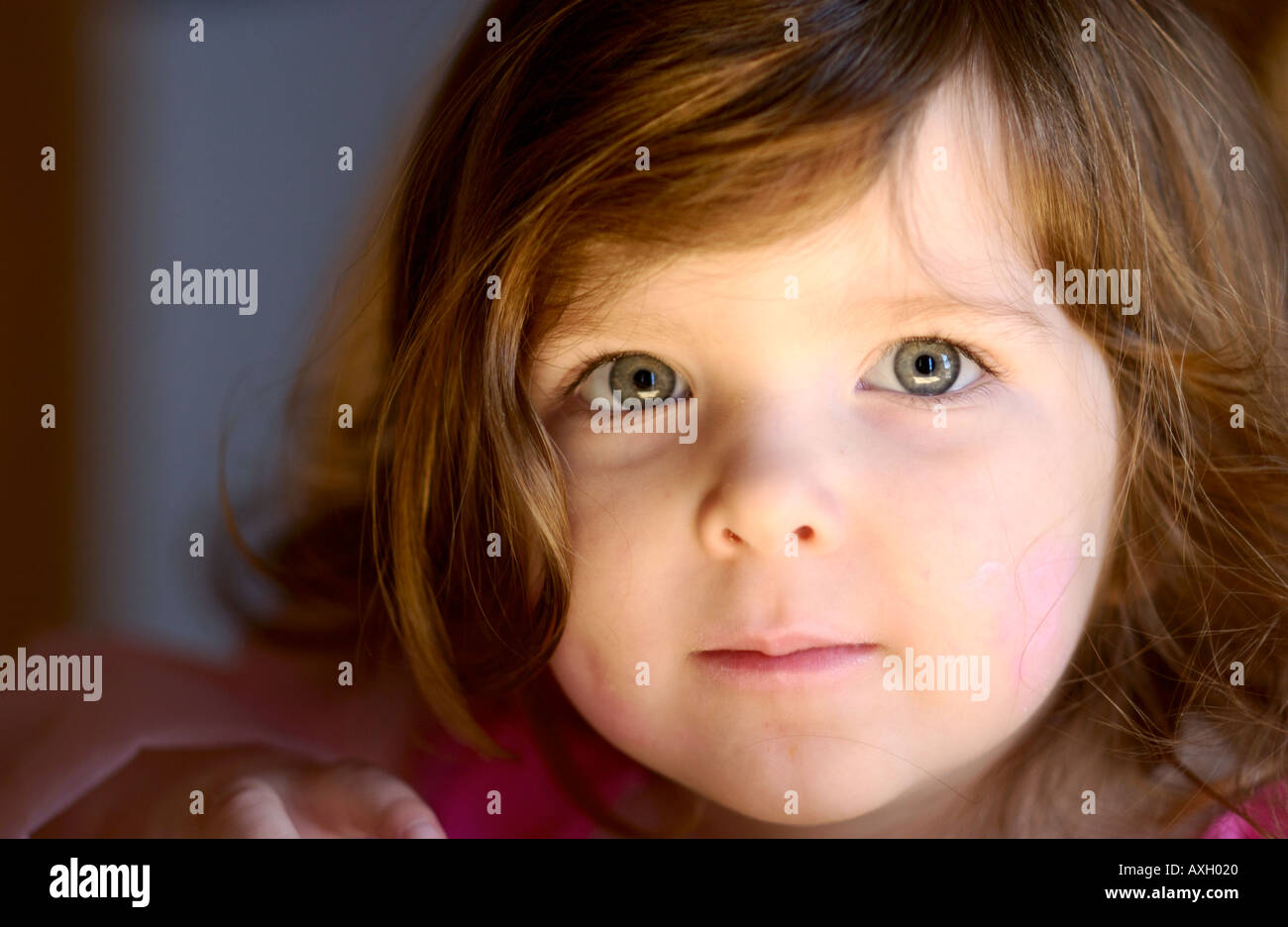 Close up photo of young girl's face Stock Photo - Alamy