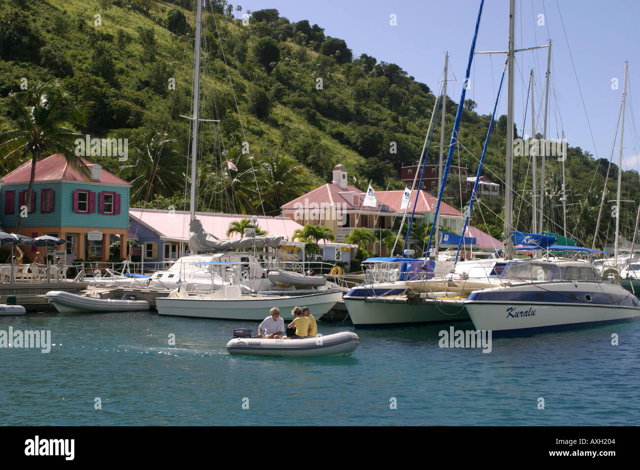 British Virgin islands Tortola Pusser s Landing Stock Photo